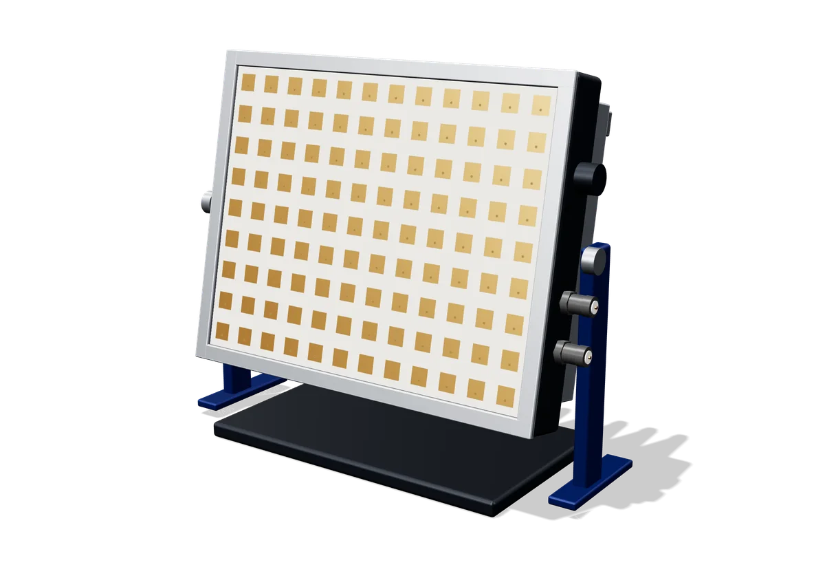 3D render of an active electronically scanned array panel