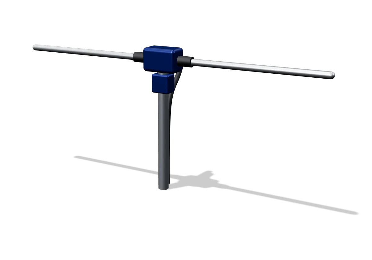 3D render of dipole antenna
