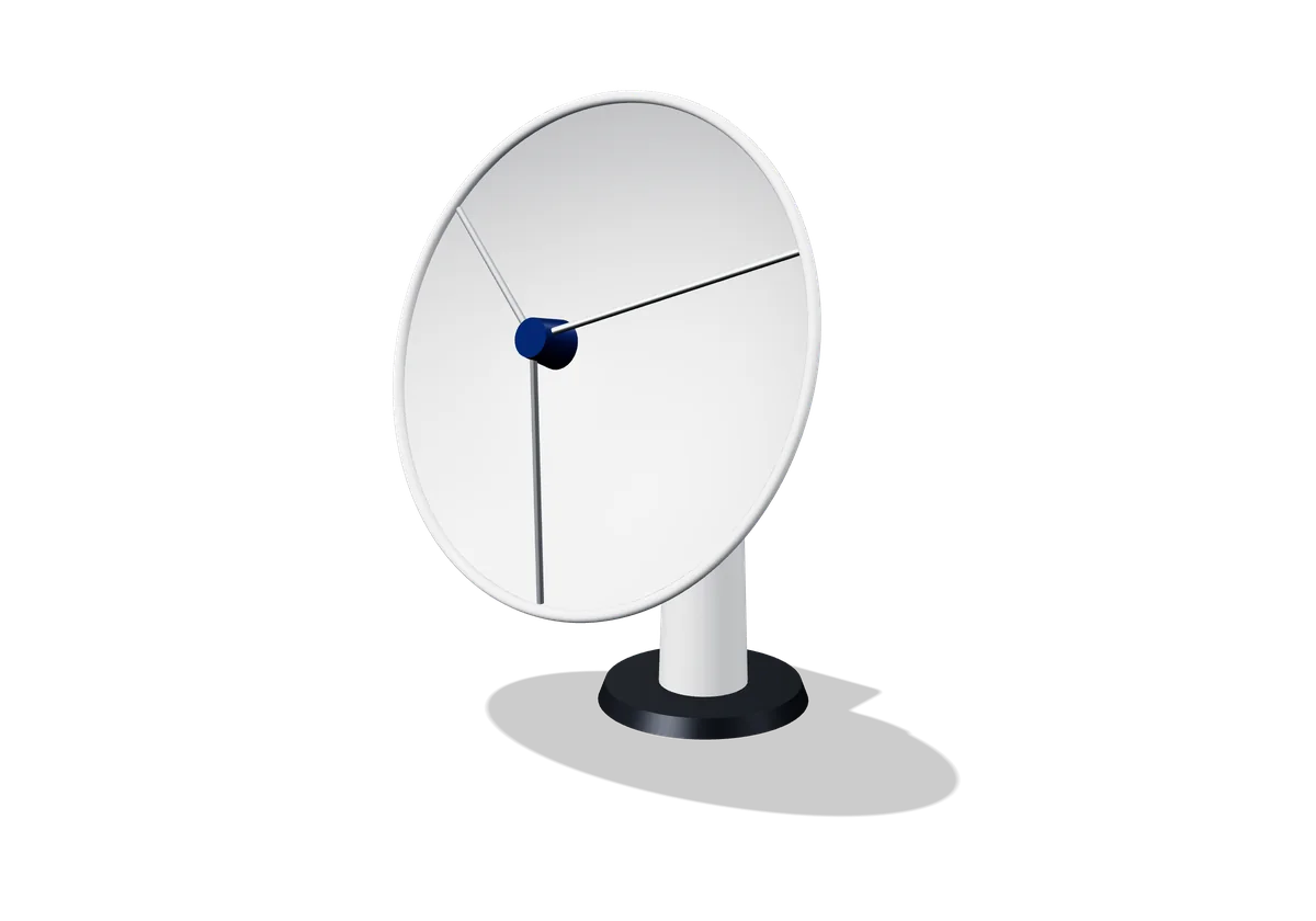 3D render of prime-focus parabolic reflector